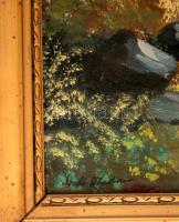 Szabó jelzéssel: Ősz. Olaj, farost, fa keretben, 47x59 cm