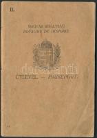 1923 Útlevél, Magyar Királyság, osztrák beutazási engedéllyel, holland vizummal,  pp.:32, 16x11cm