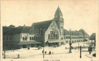 Metz, La Gare / railway station, terminus, from postcard booklet