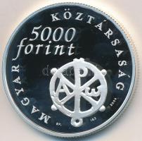 2004. 5000Ft Ag "Pécsi ókeresztény sírkamrák" tanúsítvánnyal T:PP