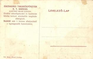 Sarkad, Gazdasági takarékpénztár; Blasz József kiadása