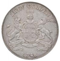 Német Államok / Württemberg 1848. 2G Ag "I. Vilmos" T:2
German States / Wurttemberg 1848....