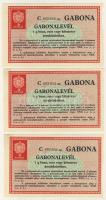 1931. Gabonalevél 3P (3x) kis ugrású sorszámokkal T:I,I-