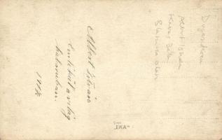 1917 I. világháborús Osztrák-Magyar folyami naszád a Dnyeszteren, a képen többek között Albert Istvá...