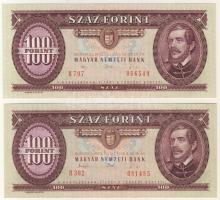 100Ft 1949,1957 T:II-/III, 1962,1968,1975,1980,1984 T:II, 1989 T:II+ Csak egyszer hajtva!, 1992,1993...