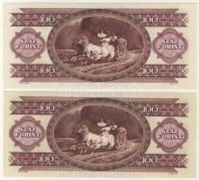 100Ft 1949,1957 T:II-/III, 1962,1968,1975,1980,1984 T:II, 1989 T:II+ Csak egyszer hajtva!, 1992,1993...