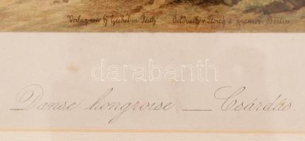 1857 Csárdás. Lotz Károly festménye nyomán készült kőnyomat.  Guérard készítette Lemercier párizsi m...