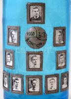 Szlávik és Stern Vegytiszta Szikvíz Erzsébetfalva kék szódásüveg az Aranycsapat 1953-as 6:3-as meccs...