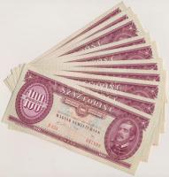 1989. 100Ft (14x) sorszámkövetők T:I,I-