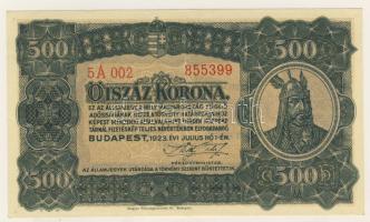1923. 500K "Magyar pénzjegy.." T:II+ Csak egyszer hajtva!