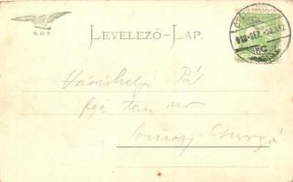 Vichodna, Vychodná; vasútállomás a K.O.V. mentén, kiadja Geruska Pál / railway station at K.O.V. lin...