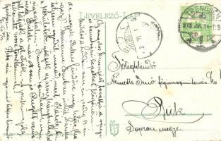 Trencsén, Trencin; vasútállomás, mozdony, kiadja Weisz Náthán / railway station, locomotive (EK)