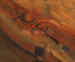 Kövér Gyula (1883-1972): Leuven. Olaj, vászon, jelzett, keretben, 70×50 cm