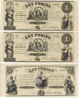 18.. Emigrációs "Kossuth bankók" 1Ft "F", 1Ft "G", 2Ft "E", 5Ft "E" T:I