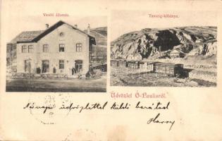 Ópálos, Ópaulis, Paulis; vasútállomás, Tauszig-kőbánya / railway station, Tauszig stone mine