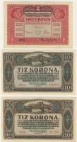 Kis hagyaték korona tétel 1912-1923. 15klf bankjegy, benne felülbélyegzések (osztrák, román) jobbakk...