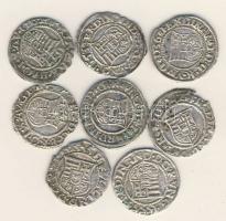 Kis denár tétel I.Ferdinánd és Miksa idejéből 1536,1541,1542,1553,1555,l561,1577 összesen 7db T:2,3