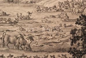 1769 Qianlong kínai császár győzelmeit megörökítő metszet-sorozat egy darabja. A nyugati régiók megh...