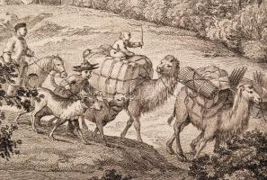 1769 Qianlong kínai császár győzelmeit megörökítő metszet-sorozat egy darabja. A nyugati régiók megh...