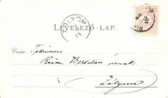 1899 Rimaszombat, Rimavská Sobota; Lévai Izsó kereskedésével, saját kiadása / floral litho