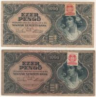 1945. 1000P 2klf variáns, sorszámban a "3"-as szögletes, ill. kerek T:II