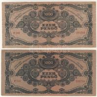 1945. 1000P 2klf variáns, sorszámban a "3"-as szögletes, ill. kerek T:II