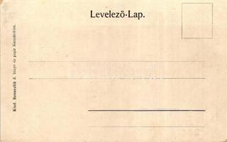 Aranyosmarót, Zlaté Moravce; Királyi törvényszék; díszes képeslap, grafikus hölgyportréval / Royal l...