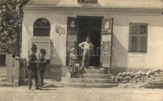 1935 Somogyhárságy, Hangya szövetkezet, csendőrök, photo