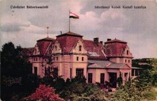 Bátorkeszi, Bátorove Kosihy; Kobek Kornél kastélya, kiadja Hollander J. / castle (ragasztónyom / gluemark)