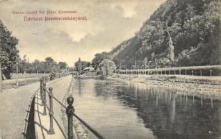 Besztercebánya, Garam-részlet a Szent János állomással; kiadja Lechnitzky O. kiadása 215. / Sv. Jan railway station