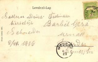 Selmecbánya, Banská Stiavnica; Szentháromság tér, szobor, kiadja Joerges / Trinity square, statue (k...