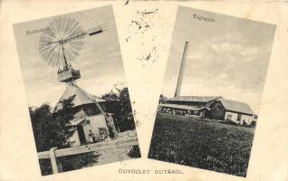 Guta, Szélmalom, Téglagyár; Fotograf Adolf Brunner, kiadó Ipavitz János