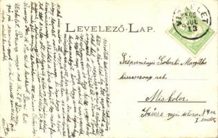 Vízkelet, Cierny Brod; Katolikus iskola, Szüllő József kereskedése, jegyzői lak; Bódy Béla fényképés...