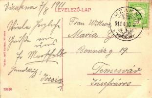 Vízakna, Ocna Sibiului; Nagyszálloda park felőli része, kiadja Takács Jenő / View of the Grand Hotel...