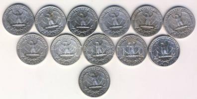 USA 1935-64. 1/4$ Ag (12x) T:2 (többségében),3 (kevés)