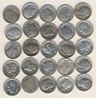 USA 1885-től 10c Ag (25x) 3klf típusban T:2,3,4 (kevés)