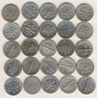 USA 1885-től 10c Ag (25x) 3klf típusban T:2,3,4 (kevés)