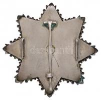 Észtország 1920. "Észt Vöröskereszt Rend Csillaga" zománcozott, jelzetlen Ag kitüntetés fé...