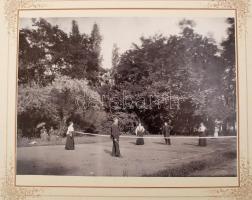 cca 1900 Divald Károly (1830-1897) Műintézetéből jelzett Fotóalbum: Hellebronth család kastélya és a...