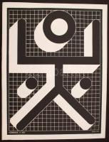 Bak Imre (1939): Hommage a Ady 1977. Szitanyomat, papír, jelzett 61x46 cm