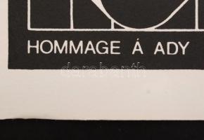 Bak Imre (1939): Hommage a Ady 1977. Szitanyomat, papír, jelzett  61x46 cm