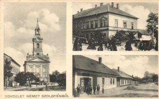Németszőgyén, Nemecky Seldín; Római Katolikus templom, Római Katolikus iskola, üzlet / catholic church, school, shop