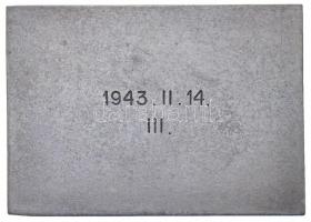 Berán Lajos (1882-1943) 1943. "Magyar Sí Szövetség / 1943. II. 14. III." ezüstözött Br díj...