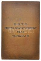 Berán Lajos (1882-1943) 1933. "Holfeld Henrik, a BBTE örökös m. elnöke emlékének 1932 / B.B.T.E...