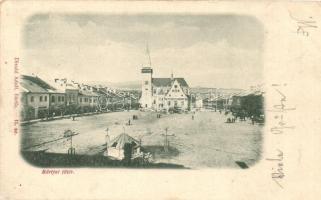 Bártfa, Bardejov; Főtér, kiadja Divald Adolf / Main square (EK)