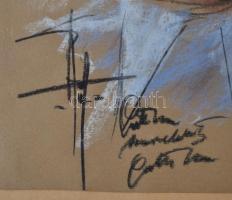 Wittman Rezső (Gatto Nero)  (1889-1972) : Férfi portré, karikatúra. Vegyes technika, papír, jelzett,...