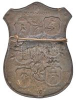 ~1920. "Hőseinknek - Pest m., Kecskemét, Czegléd, Nagykőrös, Félegyháza, Halas" Zn lemezje...