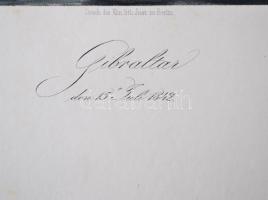 cca 1842 Gibraltar den 15 Juli 1842, színezett litográfia, Königliche Lithographische Institut zu Be...