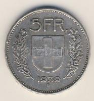 Svájc 1939B 5Fr Ag T:3 ph ü