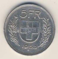 Svájc 1953B 5Fr Ag T:3